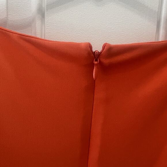 Calvin Klein Orange Midi Dress with Bell Sleeves - Picture 5 of 8